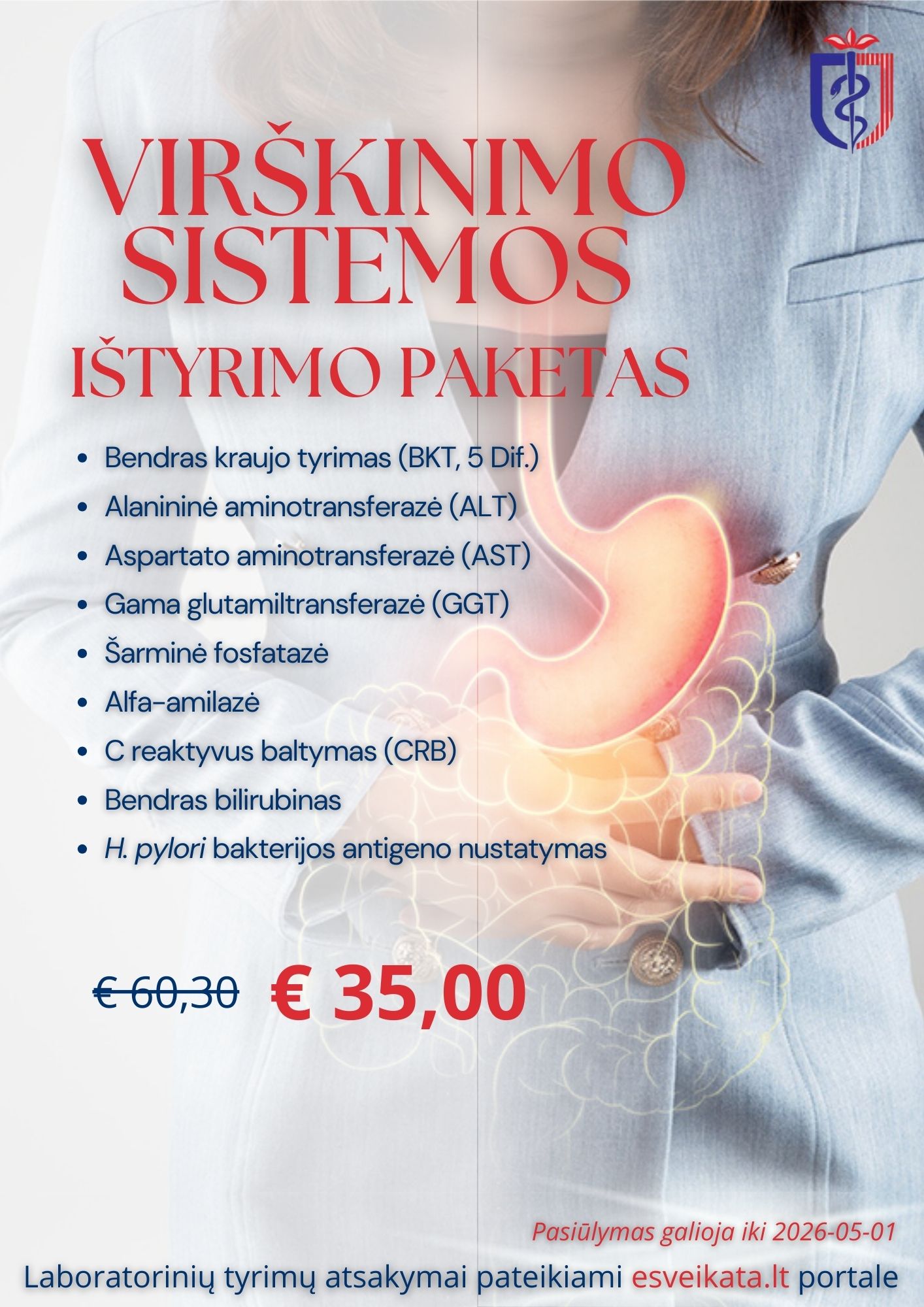 Virškinimo sistemos ištyrimo paketas