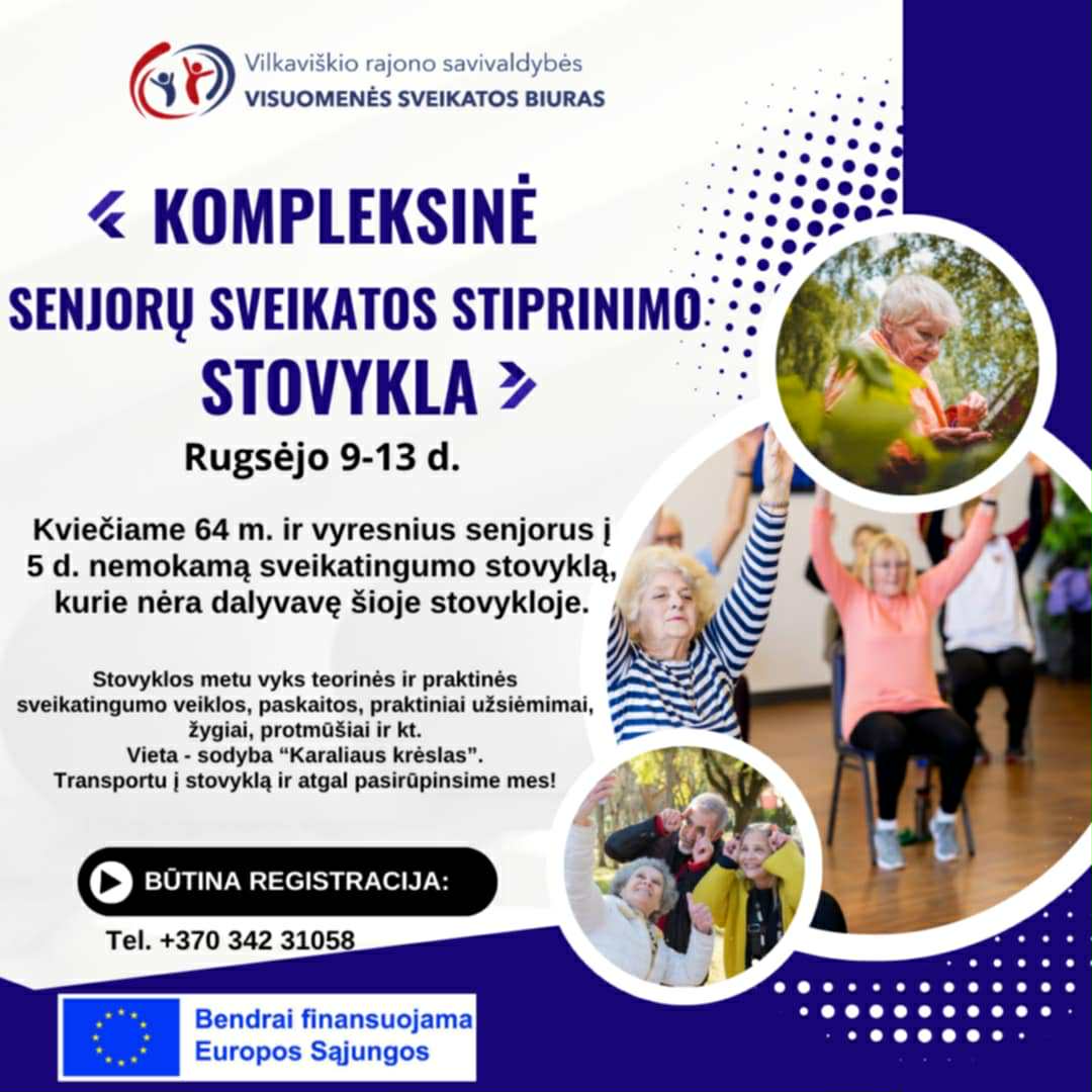 Kompleksinė senjorų sveikatos stiprinimo stovykla
